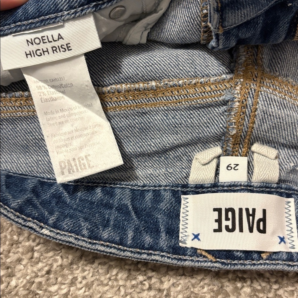 PAIGE Noelle High Rise Light Blue Jeans - Picture 2 of 7